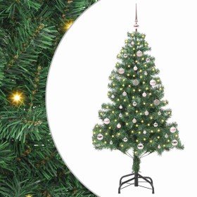 Árbol de Navidad con 150 LED con soporte Verde 150 cm PVC