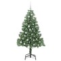 Árbol de Navidad con 150 LED con soporte Verde 150 cm PVC