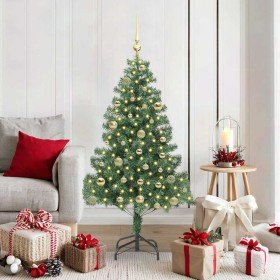 Árbol de Navidad con 150 LED con soporte Verde 150 cm PVC
