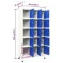 Grauer und blauer Stahlschrank 90x40x180 cm von vidaXL, Schließfächer und Lagerschränke - Ref: Foro24-339826, Preis: 307,21 €...