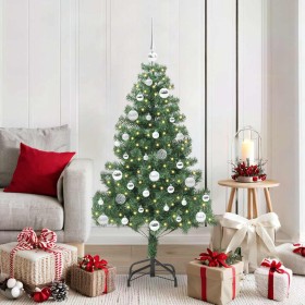 Árbol de Navidad con 150 LED con soporte Verde 150 cm PVC