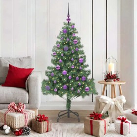 Árbol de Navidad con 150 LED con soporte Verde 150 cm PVC