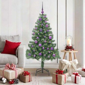 Árbol de Navidad con 150 LED con soporte Verde 150 cm PVC