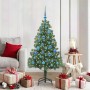 Árbol de Navidad con 150 LED con soporte Verde 150 cm PVC