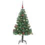 Árbol de Navidad con 150 LED con soporte Verde 150 cm PVC