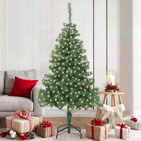 Árbol de Navidad con 300 LED con soporte Verde 180 cm PVC