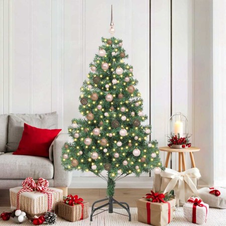 Árbol de Navidad con 300 LED con soporte Verde 180 cm PVC
