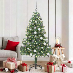 Árbol de Navidad con 300 LED con soporte Verde 180 cm PVC