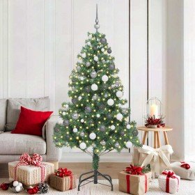 Árbol de Navidad con 300 LED con soporte Verde 180 cm PVC