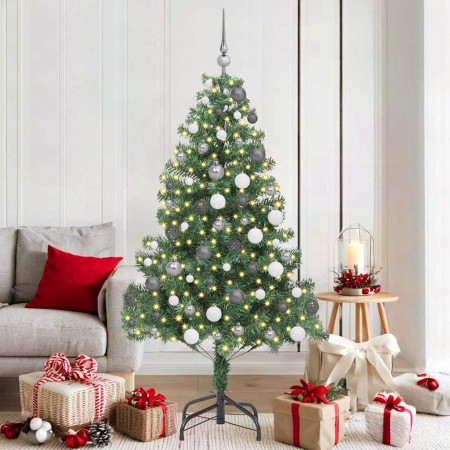 Árbol de Navidad con 300 LED con soporte Verde 180 cm PVC