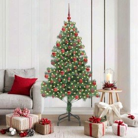 Árbol de Navidad con 300 LED con soporte Verde 180 cm PVC