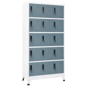 Light gray and dark gray steel locker 90x40x180 cm by vidaXL, Lockers and storage cabinets - Ref: Foro24-339827, Price: 341,2...