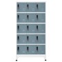 Light gray and dark gray steel locker 90x40x180 cm by vidaXL, Lockers and storage cabinets - Ref: Foro24-339827, Price: 347,2...