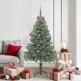 Árbol de Navidad con 300 LED con soporte Verde 180 cm PVC