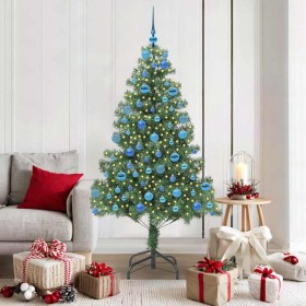 Árbol de Navidad con 300 LED con soporte Verde 180 cm PVC