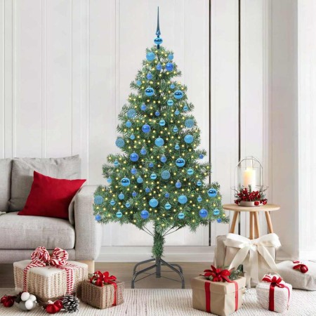 Árbol de Navidad con 300 LED con soporte Verde 180 cm PVC