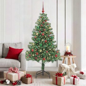 Árbol de Navidad con 300 LED con soporte Verde 180 cm PVC