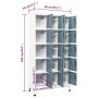 Light gray and dark gray steel locker 90x40x180 cm by vidaXL, Lockers and storage cabinets - Ref: Foro24-339827, Price: 347,2...