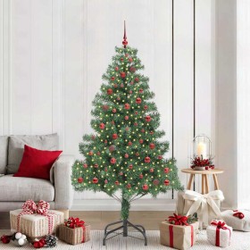 Árbol de Navidad con 300 LED con soporte Verde 210 cm PVC
