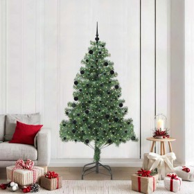 Árbol de Navidad con 300 LED con soporte Verde 210 cm PVC