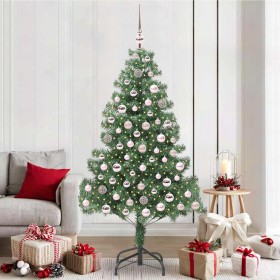 Árbol de Navidad con 300 LED con soporte Verde 210 cm PVC