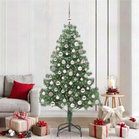 Árbol de Navidad con 300 LED con soporte Verde 210 cm PVC