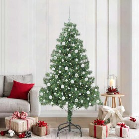 Árbol de Navidad con 300 LED con soporte Verde 210 cm PVC