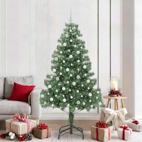 Árbol de Navidad con 300 LED con soporte Verde 210 cm PVC