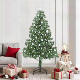 Árbol de Navidad con 300 LED con soporte Verde 210 cm PVC