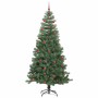 Árbol de Navidad con 300 LED con soporte Verde 240 cm PVC