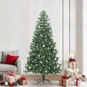 Árbol de Navidad con 300 LED con soporte Verde 240 cm PVC