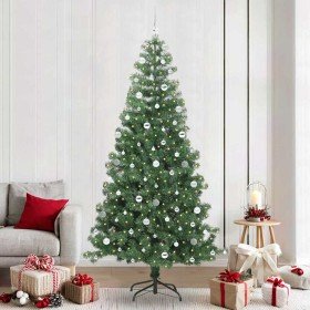 Árbol de Navidad con 300 LED con soporte Verde 240 cm PVC
