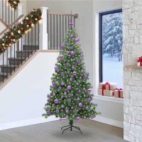 Árbol de Navidad con 300 LED con soporte Verde 240 cm PVC