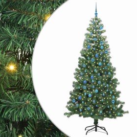 Árbol de Navidad con 300 LED con soporte Verde 240 cm PVC