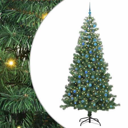 Árbol de Navidad con 300 LED con soporte Verde 240 cm PVC