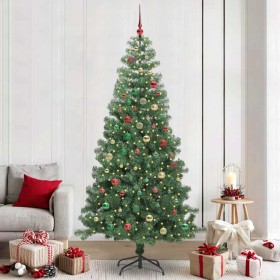 Árbol de Navidad con 300 LED con soporte Verde 240 cm PVC