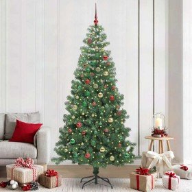 Árbol de Navidad con 300 LED con soporte Verde 240 cm PVC