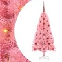 Árbol de Navidad con 150 LED con soporte Rosa 120 cm PVC