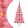 Árbol de Navidad con 150 LED con soporte Rosa 120 cm PVC
