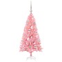 Árbol de Navidad con 150 LED con soporte Rosa 120 cm PVC