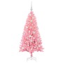 Árbol de Navidad con 150 LED con soporte Rosa 120 cm PVC