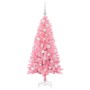 Árbol de Navidad con 150 LED con soporte Rosa 120 cm PVC