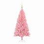 Árbol de Navidad con 150 LED con soporte Rosa 120 cm PVC