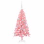 Árbol de Navidad con 150 LED con soporte Rosa 120 cm PVC