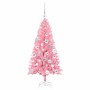 Árbol de Navidad con 150 LED con soporte Rosa 120 cm PVC
