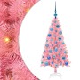 Árbol de Navidad con 150 LED con soporte Rosa 120 cm PVC