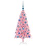 Árbol de Navidad con 150 LED con soporte Rosa 120 cm PVC