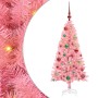 Árbol de Navidad con 150 LED con soporte Rosa 120 cm PVC