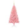 Árbol de Navidad con 150 LED con soporte Rosa 150 cm PVC