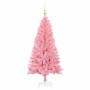 Árbol de Navidad con 150 LED con soporte Rosa 150 cm PVC